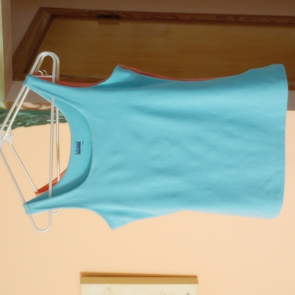 Tank Tops Aqua, Peach Medium - Picture 4 of 7